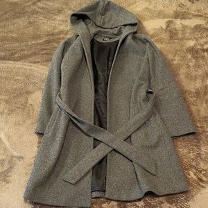 Wool blend hooded Zara pea coat